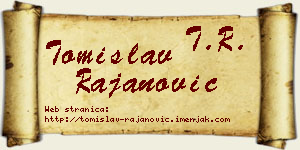 Tomislav Rajanović vizit kartica